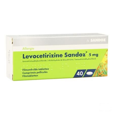 Levocetirizine Sandoz 5 mg Comprimes Enrob. 40 X 5 mg 