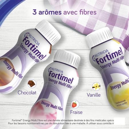 Fortimel Energy Multi Fibre Vanille 4x200 ml  -  Nutricia