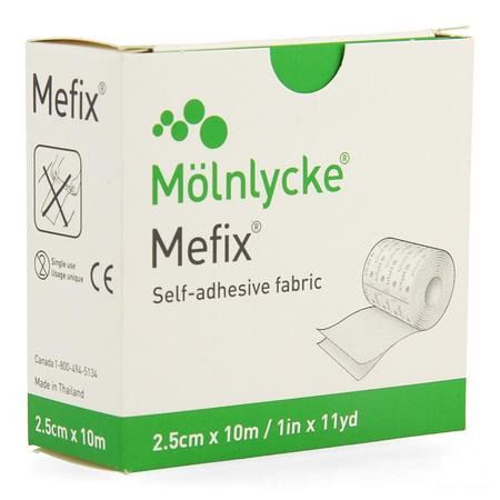 Mefix Zelfklevende Fixatie 2,5cmx10,0m 1 310250  -  Molnlycke Healthcare