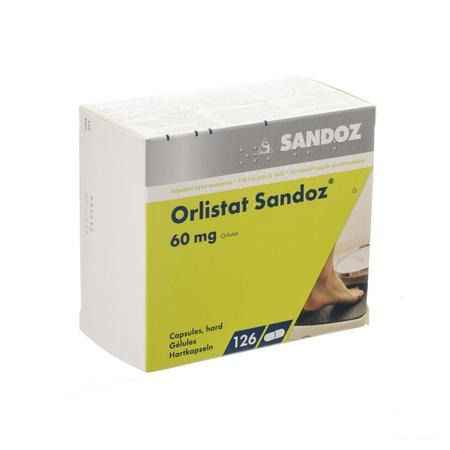 Orlistat Sandoz Harde Capsule 126 X 60 mg 