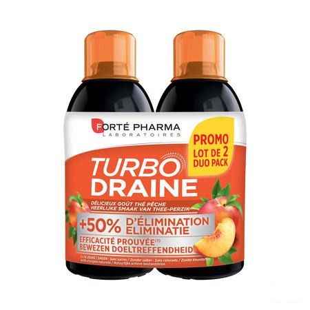 Turbodraine The Vert Peche Duo 2x500 ml  -  Forte Pharma