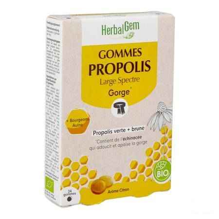 Herbalgem Propolis Large Spectre Bio Gommes 24  -  Herbalgem