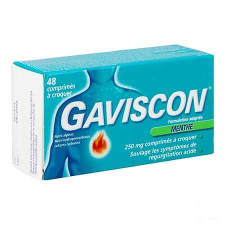 Gaviscon Menthe Comprimes A Croquer 48 X 250 mg