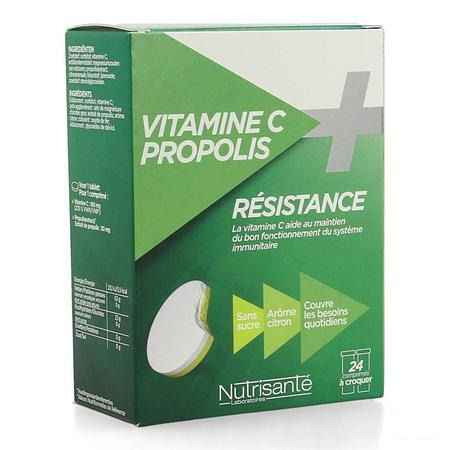 Vitamine C + propolis Kauwtabletten Tube 2x12  -  Nutrisante
