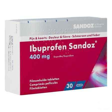 Ibuprofen Sandoz 400 mg Comprimes Pellicules 30x400 mg 