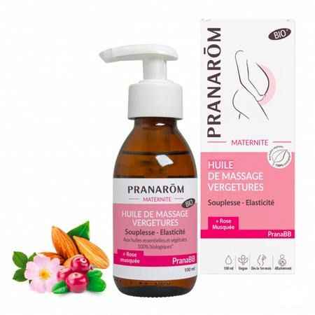 Massage Olie Zwangerschapstriemen 100  ml Pranarom  -  Pranarom
