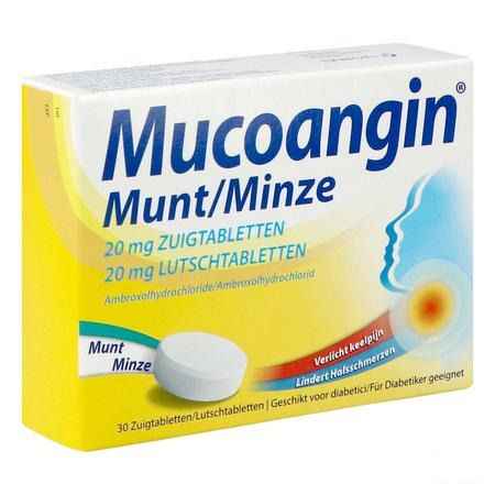 Mucoangin Menthe Pastille A Sucer 30x20 mg