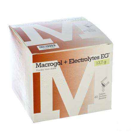 Macrogol + electrolytes EG 13,7g Poeder Zakjes 40  -  EG
