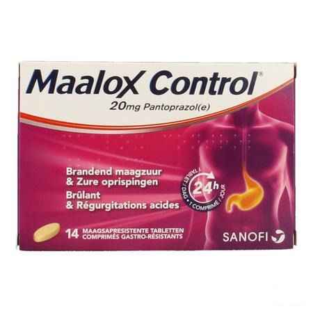 Maalox Control 20 mg Maagsapresistente Tabletten 14