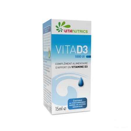 Vita D3 1000Ui Vegan Vitanutrics Gutt 15ml  -  Vitanutrics