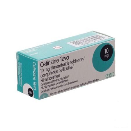 Cetirizine Teva 10 mg Filmomhulde Tabletten 50 