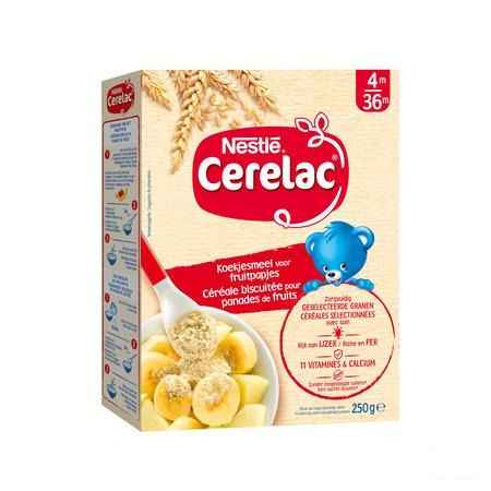 Nestle Cerelac Koekjesmeel Fruitpapjes 250 gr  -  Nestle