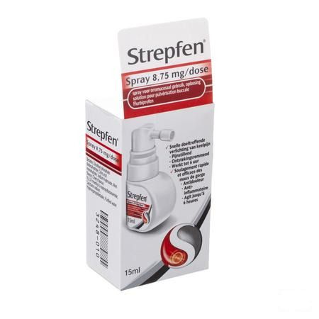 Strepfen 8,75 mg Spray Solution Pulv Buccale 15 ml