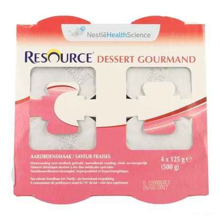 Resource Dessert Gourmand Fraise 4x125 gr 12311130  -  Nestle