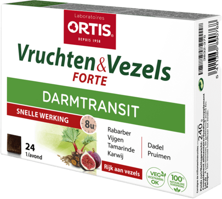 Ortis Vruchten & Vezels Forte Blokje 24  -  Ortis