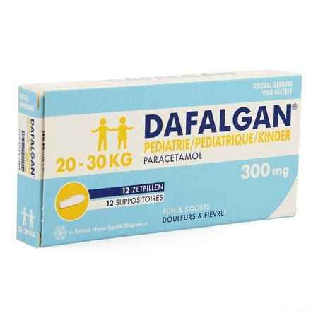 Dafalgan Pediatrie 300 mg Suppo 12