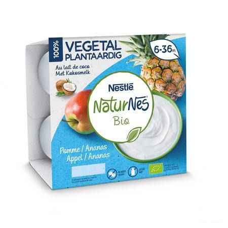 Naturnes Plantaardig Ananas Appel Pot 4X90G  -  Nestle