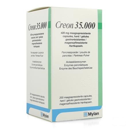 Creon 35000 420 mg Maagsapresist Harde Caps200 Hdpe