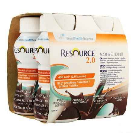 Resource 2.0 Chocolat-menthe 4x200 ml 12314414  -  Nestle