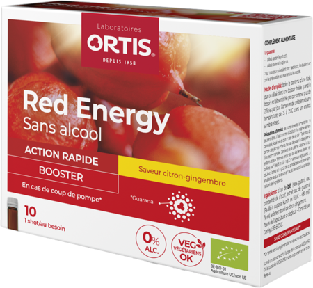 Ortis Red Energy Citroen Gember Bio zonder alc 10x15 ml  -  Ortis