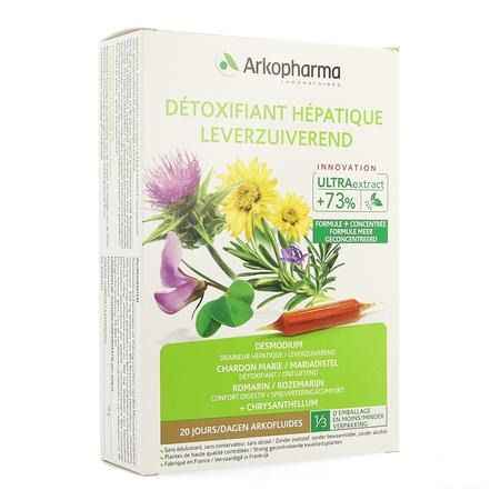 Arkofluide Detoxifiant Hepatique Ampoule 20x10 ml  -  Arkopharma