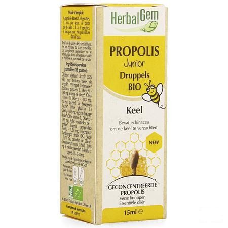 Herbalgem Propolis Junior Bio Fl Gutt 15 ml  -  Herbalgem
