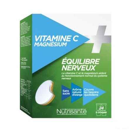 Vitamine C + magnesium Kauwtabletten Tube 2x12  -  Nutrisante