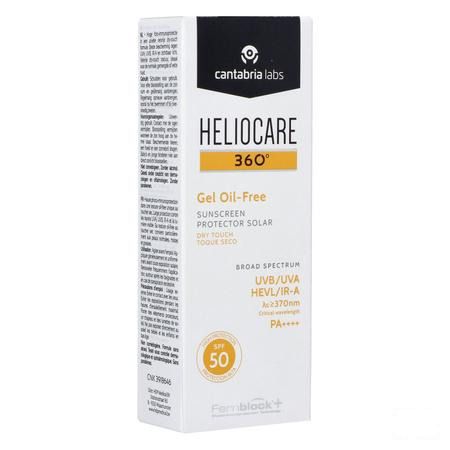 Heliocare 360 Gel Oil Free Ip50 Tube 50 ml  -  Hdp Medical Int.