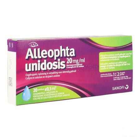 Alleophta 20 mg/ml Gouttes Oculaires Unidose 20x0,3 ml