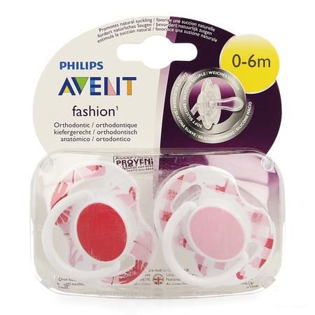 Philips Avent Fopspeen Fash. 0- 6m Pink Blue 2  -  Bomedys