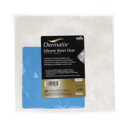 Dermatix Silicone Sheet Clear Adhesive 13x13cm 1