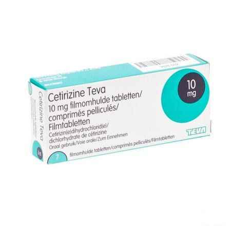 Cetirizine Teva 10 mg Filmomhulde Tabletten 7 