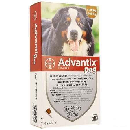 Advantix Dog Spot-on Oplossing Hond 40-60kg et 6x6 ml