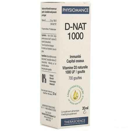 D-nat 1000 Flacon Druppels 20 ml Physiomance Phy269  -  Therascience-Lignaform