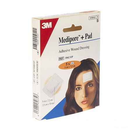 Medipore + Pad 3m 5x 7,2cm 5 3562p  -  3M