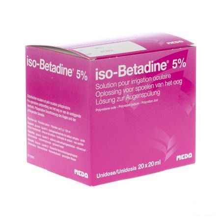 Iso Betadine Solution Oculaire-spoelen Oog 20udx20 ml 5%