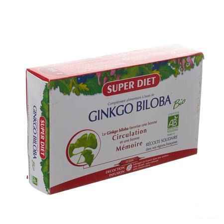 Super Diet Ginkgo Biloba Intelect. Ampullen 20x15 ml  -  Superdiet Laboratoires