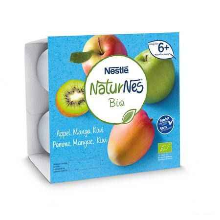 Naturnes Appel Mango Kiwi Pot 4x90 gr  -  Nestle