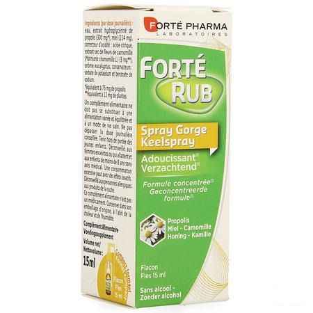 Forterub Keelspray Verzachtend 15 ml  -  Forte Pharma