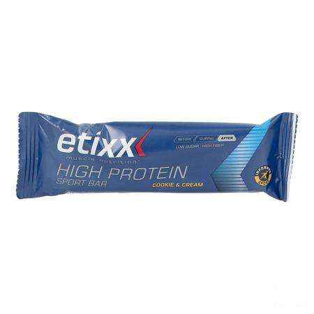 Etixx High Protein Bar Cookie & Cream 12X55G  -  Ceres Pharma
