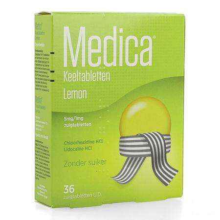 Medica Keeltabletten Lemon Zuigtabl 36