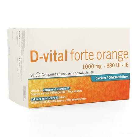 D Vital Forte Sinaas 1000 mg/880IE Kauwtabletten 90