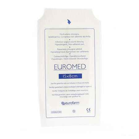 Euromed 8x15cm 1 Eilandpleister Adhesive Steriel  -  I.D. Phar