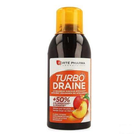 Turbodraine Groene Thee Perzick 1x500 ml  -  Forte Pharma