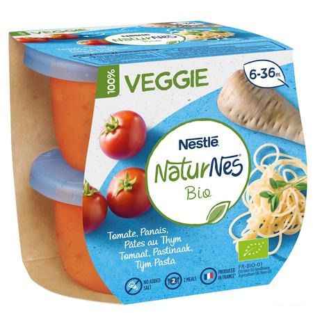 Naturnes Veggie Tomaat Pastinaak Tijm Pasta 2X190G  -  Nestle