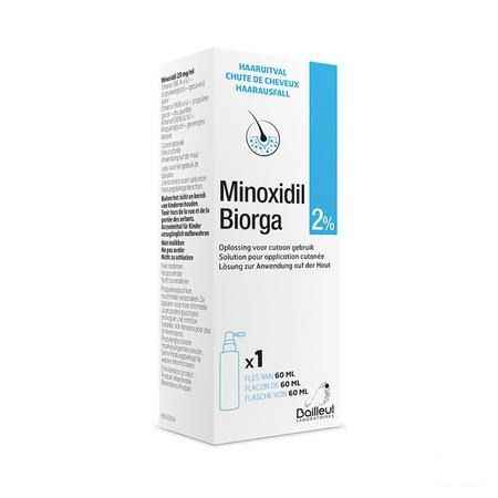 Minoxidil Biorga 2% Oplossing Cutaan Koffer Flacon 1x60 ml