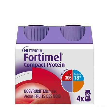 Fortimel Compact Protein Rode Vruchten 4x125 ml  -  Nutricia