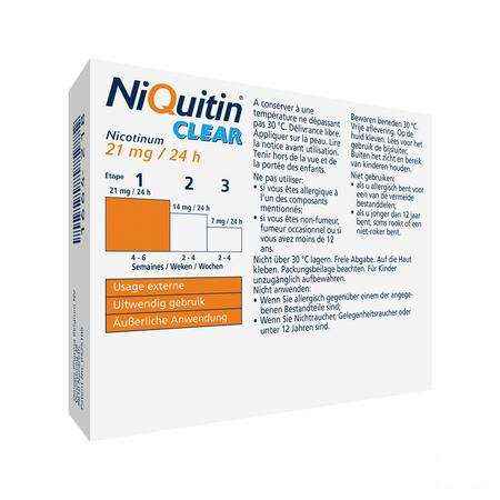 Niquitin Clear Patches 14 X 21 mg