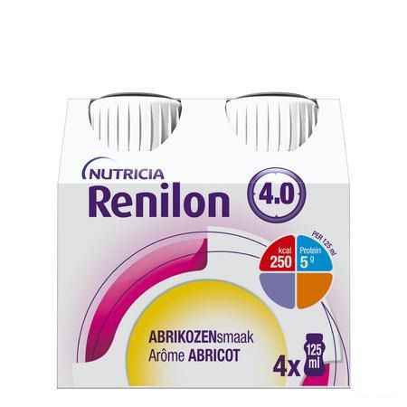 Renilon 4.0 Abrikoos Fles 4x125 ml 570978  -  Nutricia