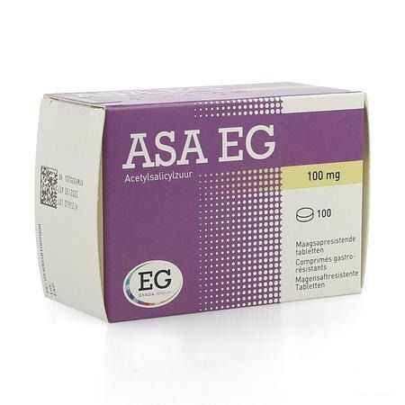 Asa Eg 100 mg Gastro Resist Comp 100 X 100 mg Blist.  -  EG